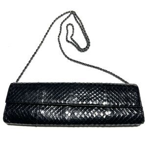 Vintage Rodo Italy Snakeskin Long Wallet With Chain